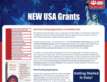 Tablet Screenshot of newusagrants.com